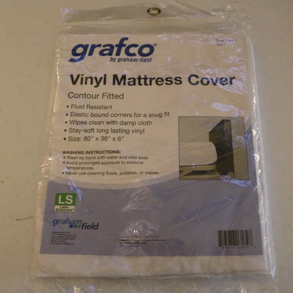 Grafco vinyl mattress cover fluid resistant elastic corners 80x36x6 NIP